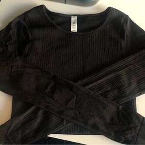 Lululemon EBB to Street Long sleeve shirt black